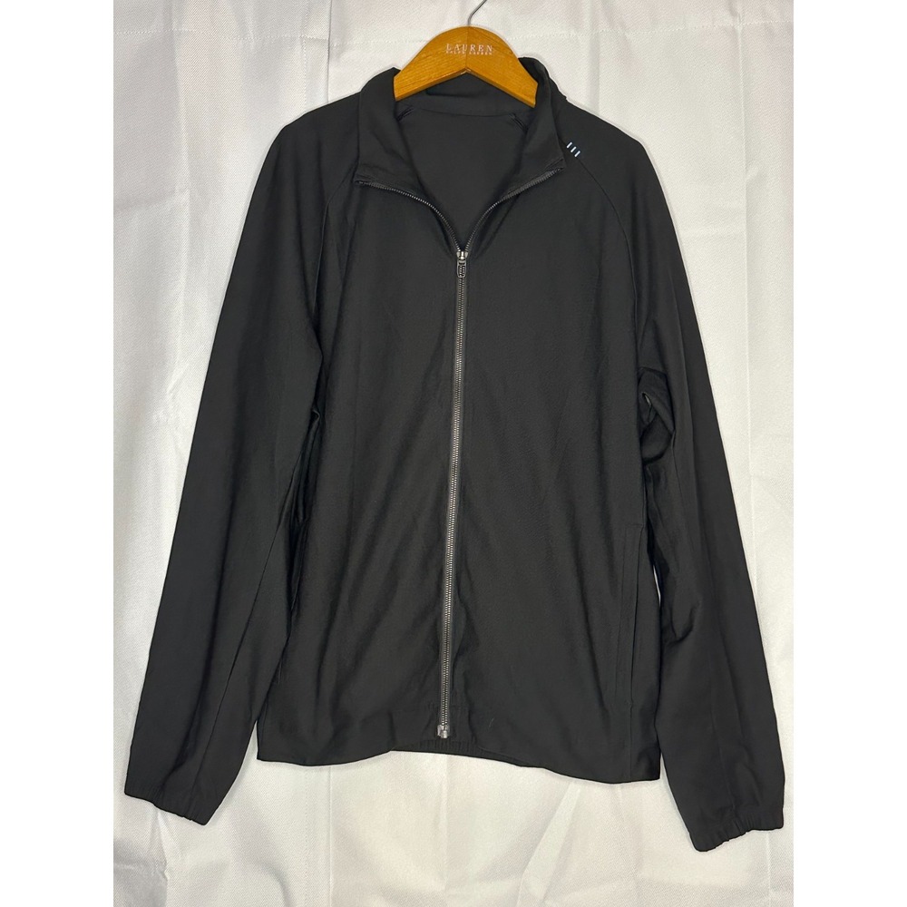 Lululemon Knit Warm-Up Jacket Men’s L Black Full Zip Training Stretch LM3FZ1S